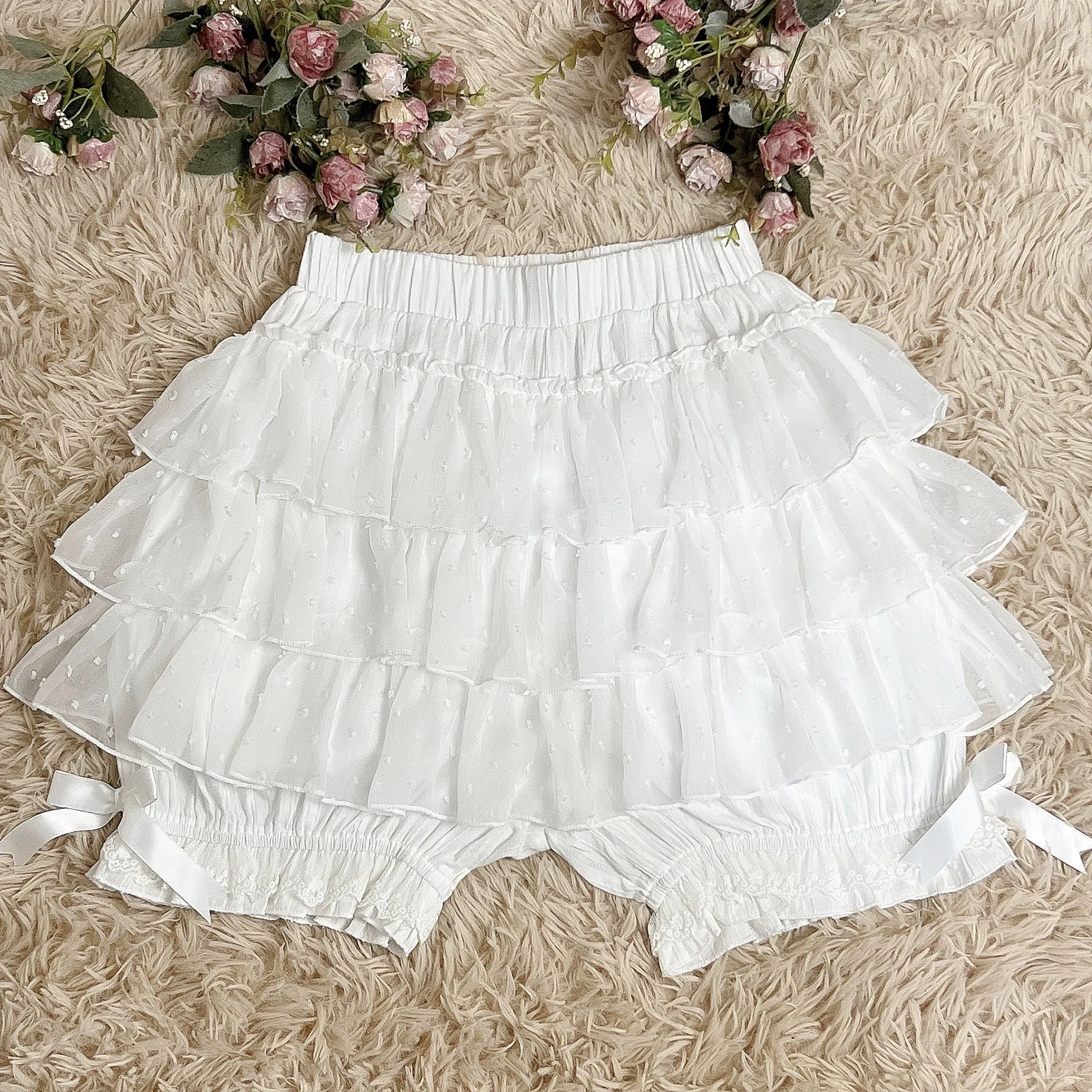 DMFS Lolita~Daily Lolita Bloomers Safety Anti-Flash Lace Shorts