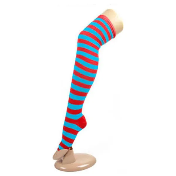 Dr. Seuss Red & Blue Stripe Over the Knee Stockings (Thing 1 and Thing 2)