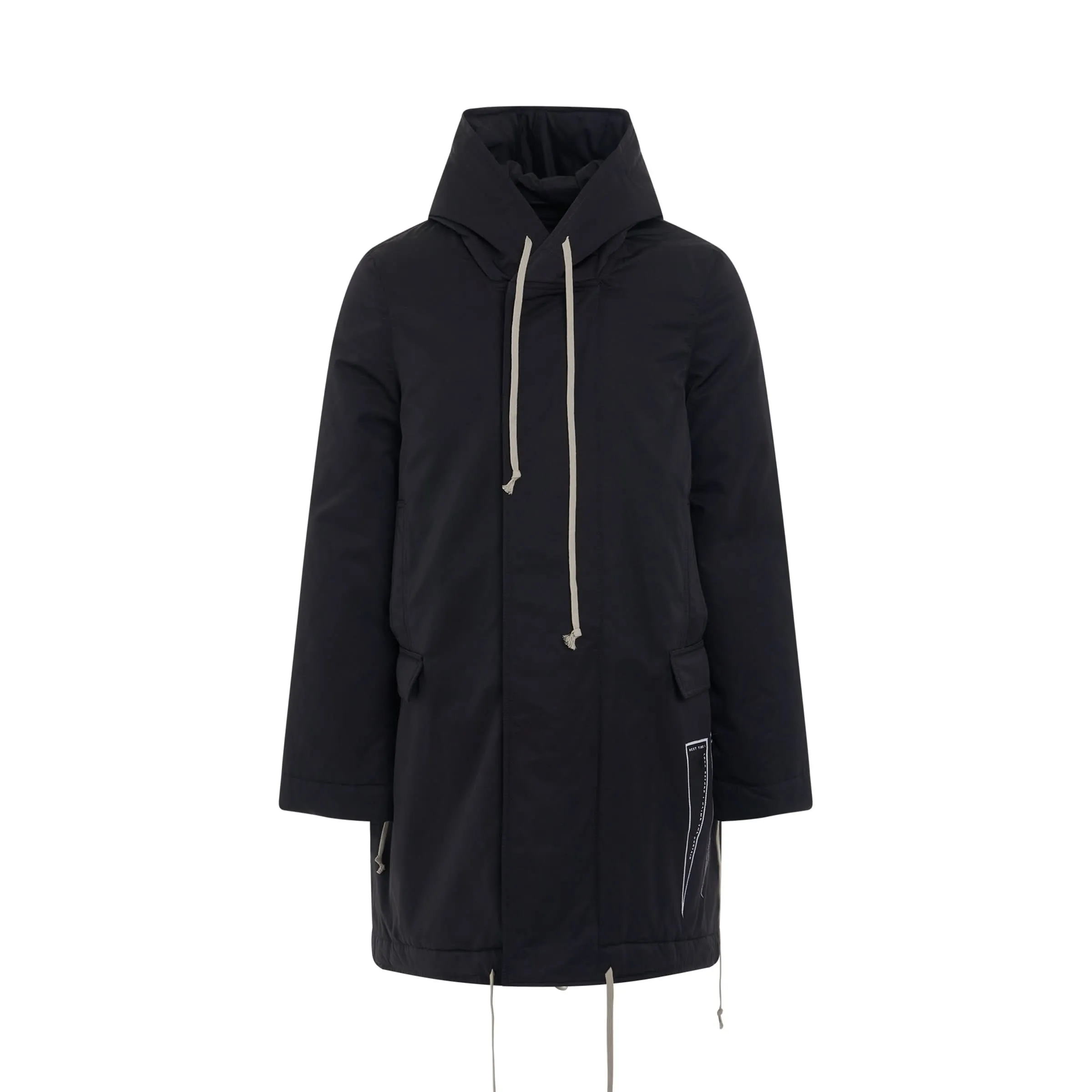 DRKSHDW Woven Fishtail Parka in Black