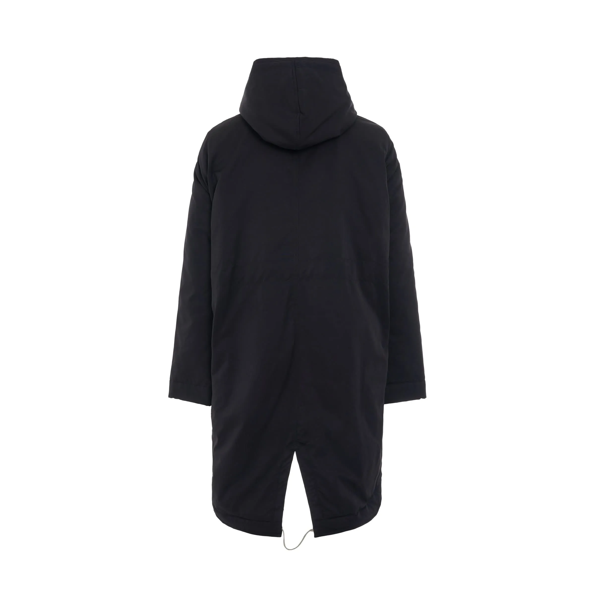 DRKSHDW Woven Fishtail Parka in Black