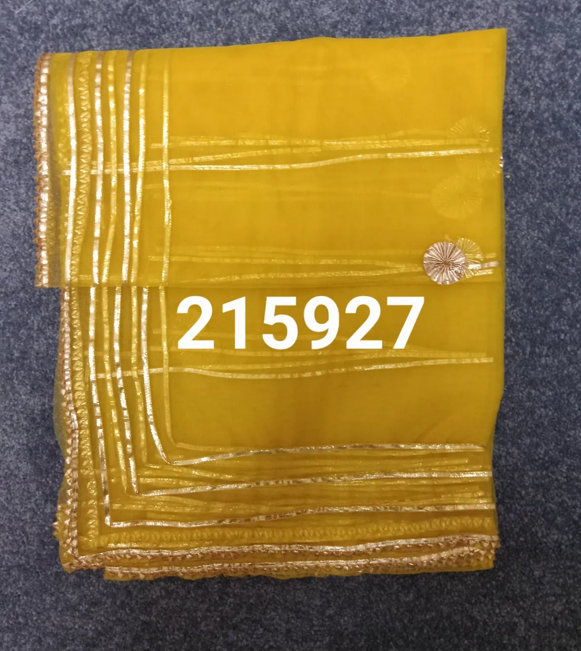 Dupatta 2151929 Solid Colors Net Gold Gota Patti Detail Dupatta Chunni Shawl