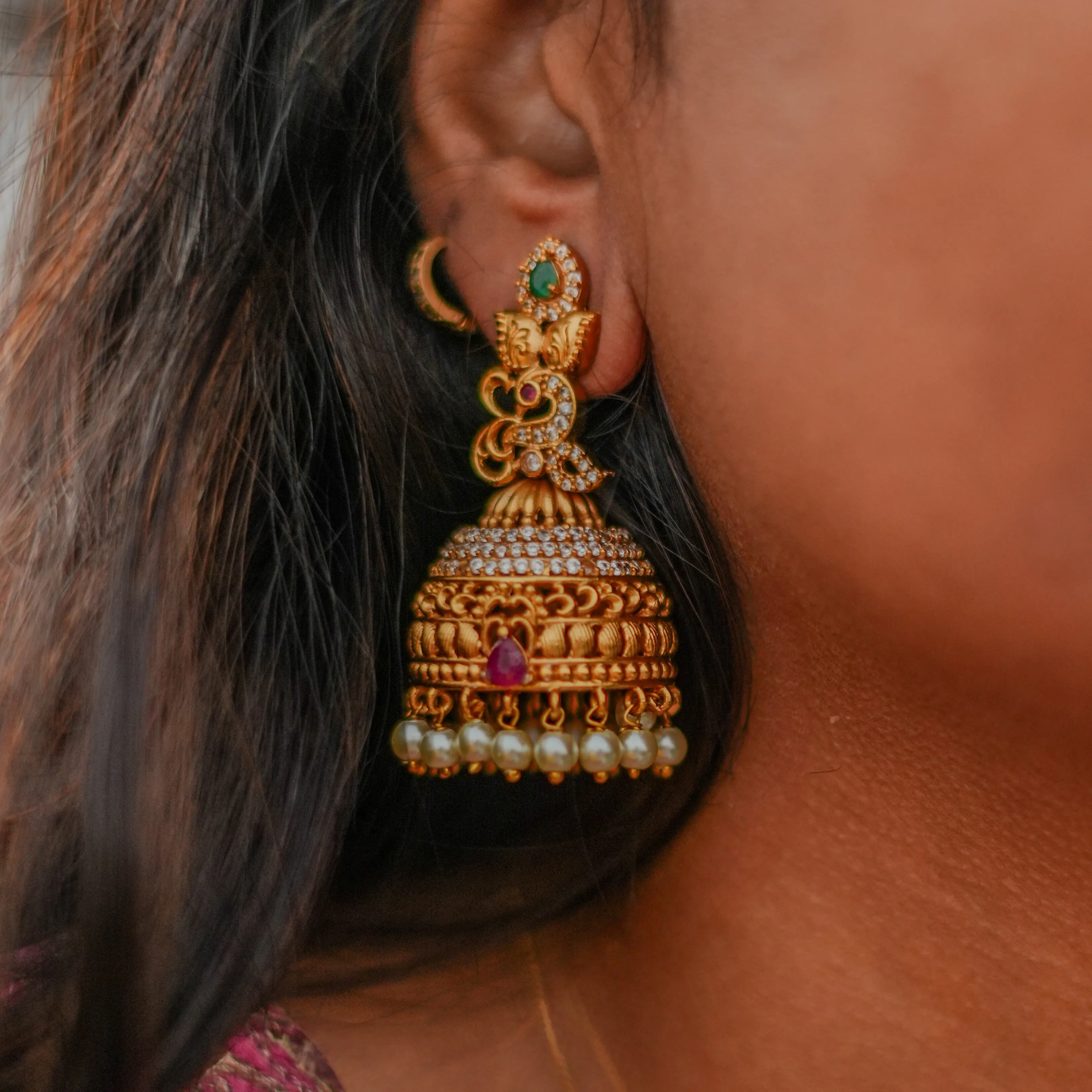 Elegant Antique Jhumki Earring