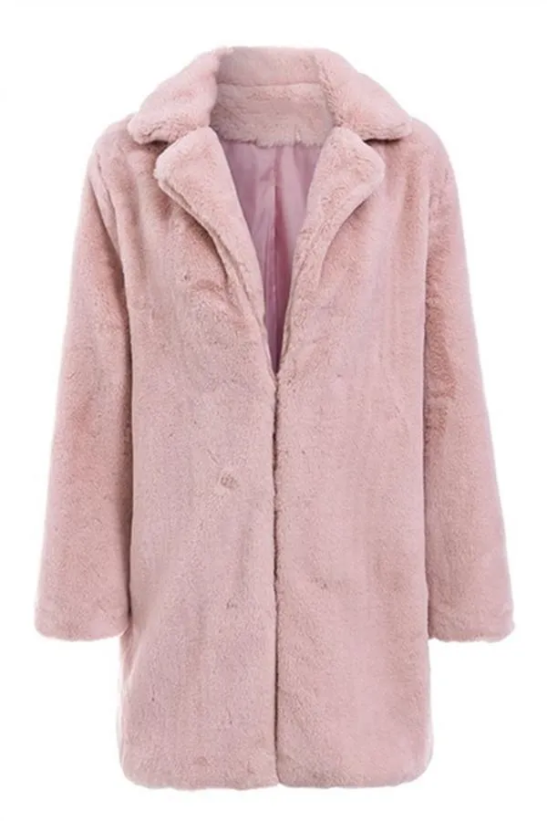 Elegant Shaggy Faux Fur Teddy Coat