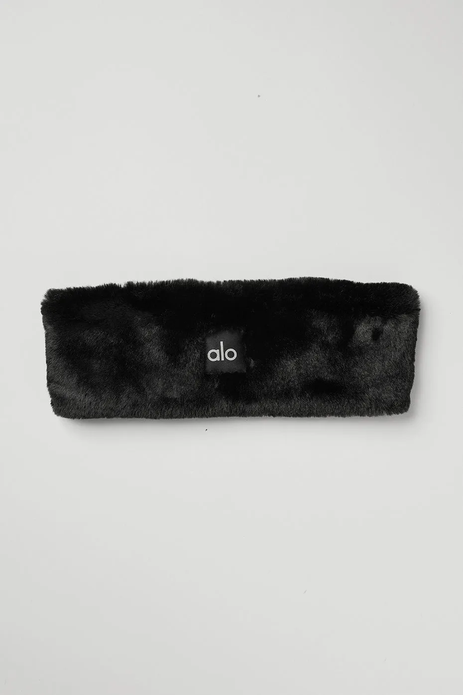 Faux Fur Ear Warmers - Black