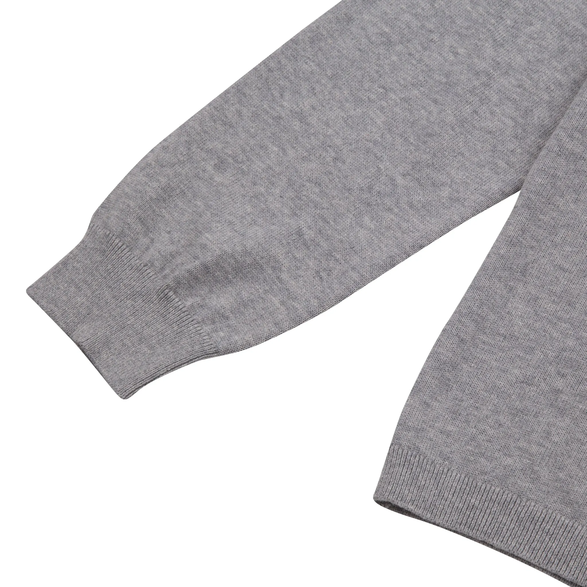 Fine Cut Knitted Polo - Light Grey Melange