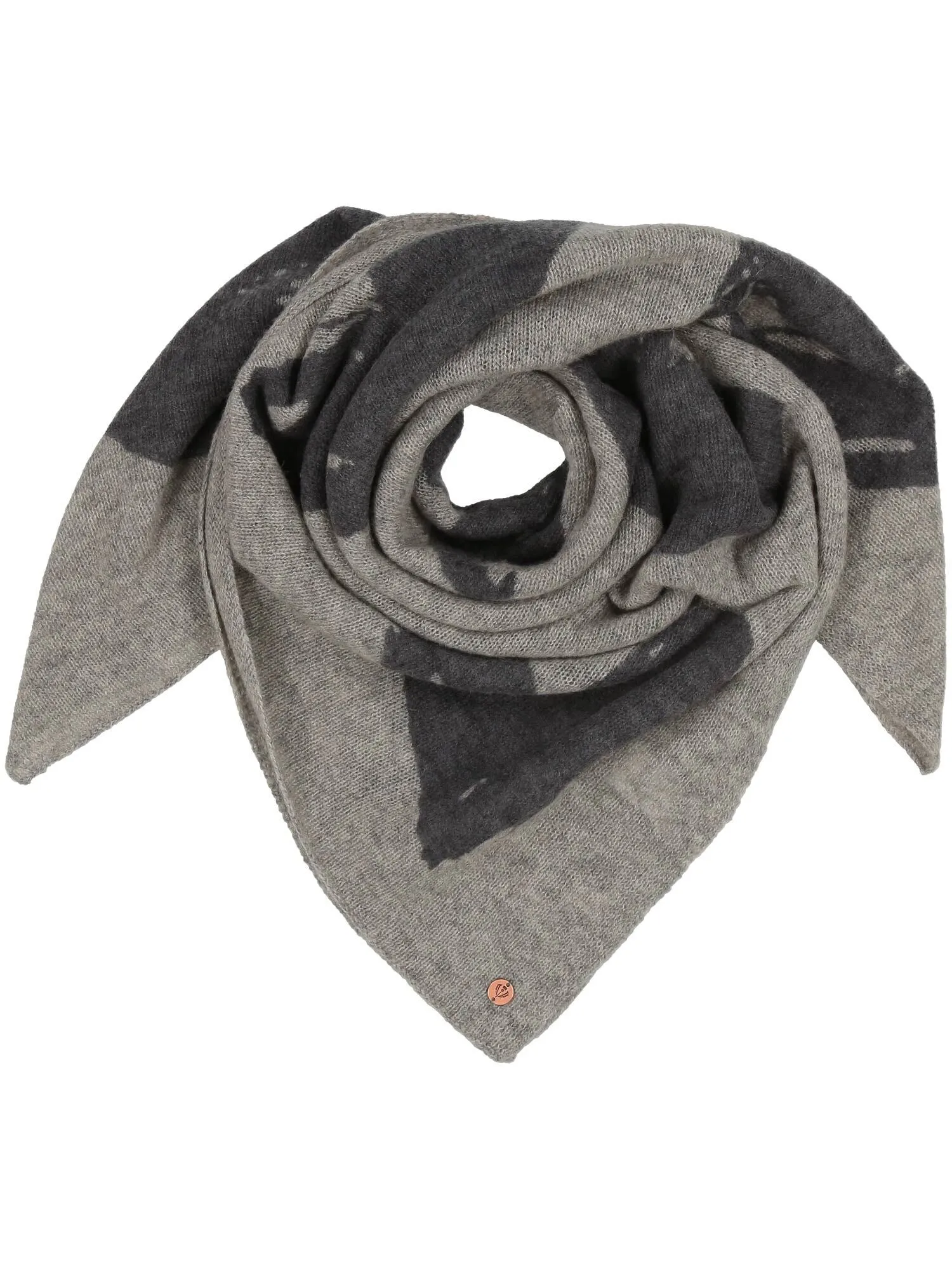 Fraas Oversize Wool Love Knit Print Scarf