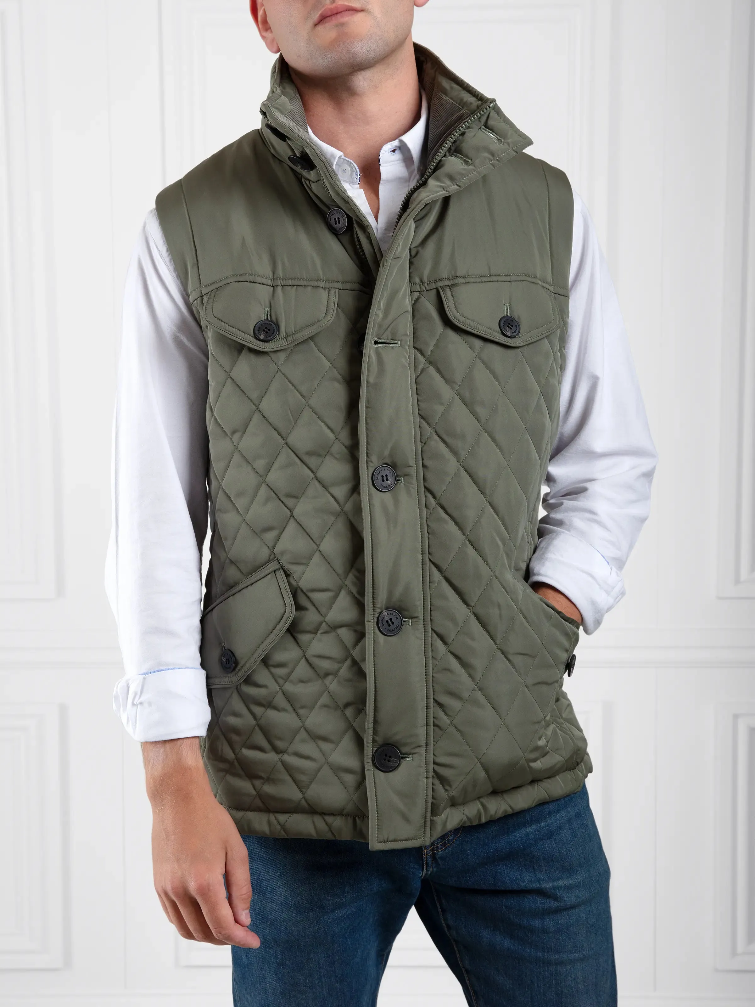 George Quilted Gilet - Sage