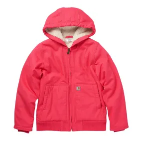 Girl's Canvas Insulated Hooded Active Jacket CP9564