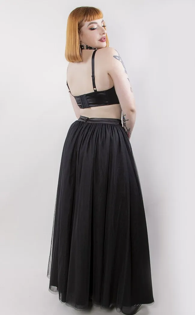 Goth Mesh Formal Skirt