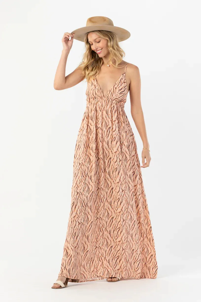 Gracie Maxi Dress- Tiger Blush