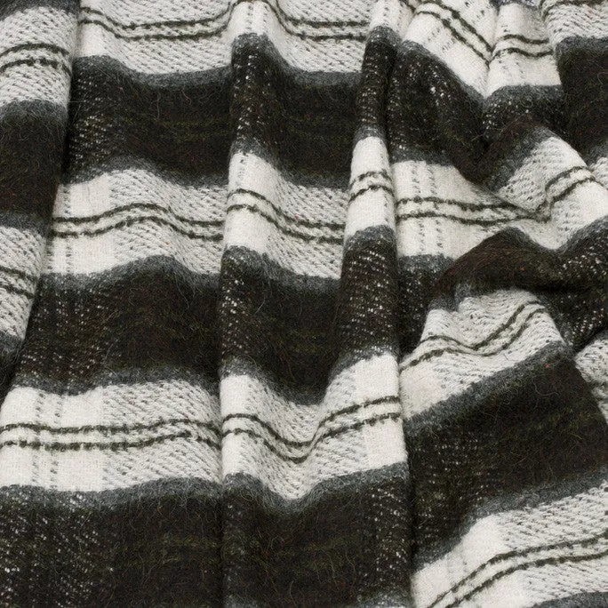 Green / Brown Check Coating fabric 192