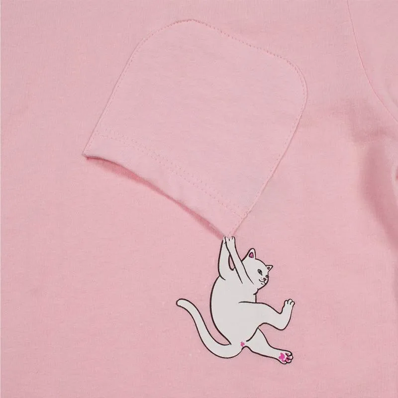 Hang In There Nermal Pocket Tee (Pink)