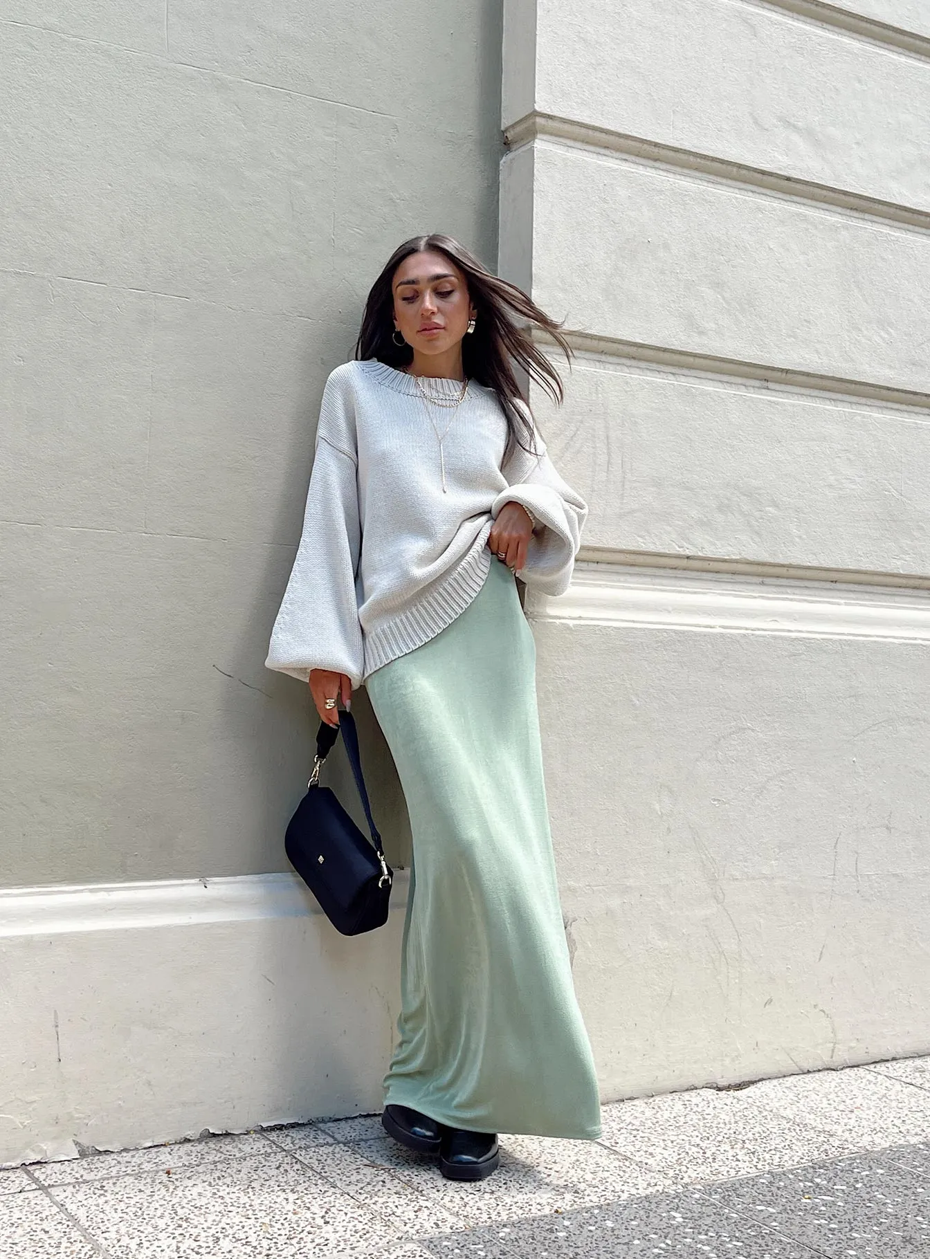 Harriette Maxi Skirt Sage