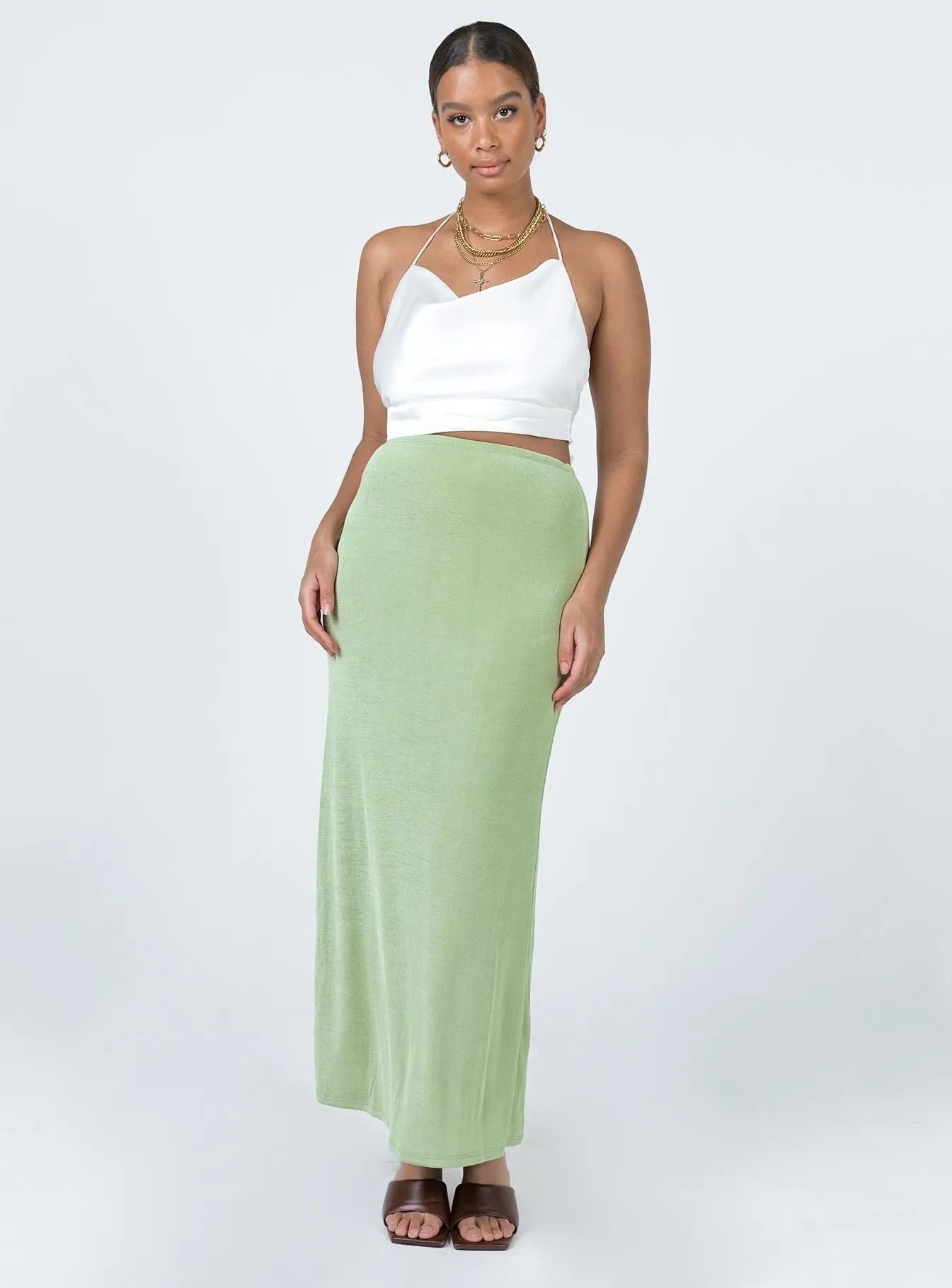 Harriette Maxi Skirt Sage