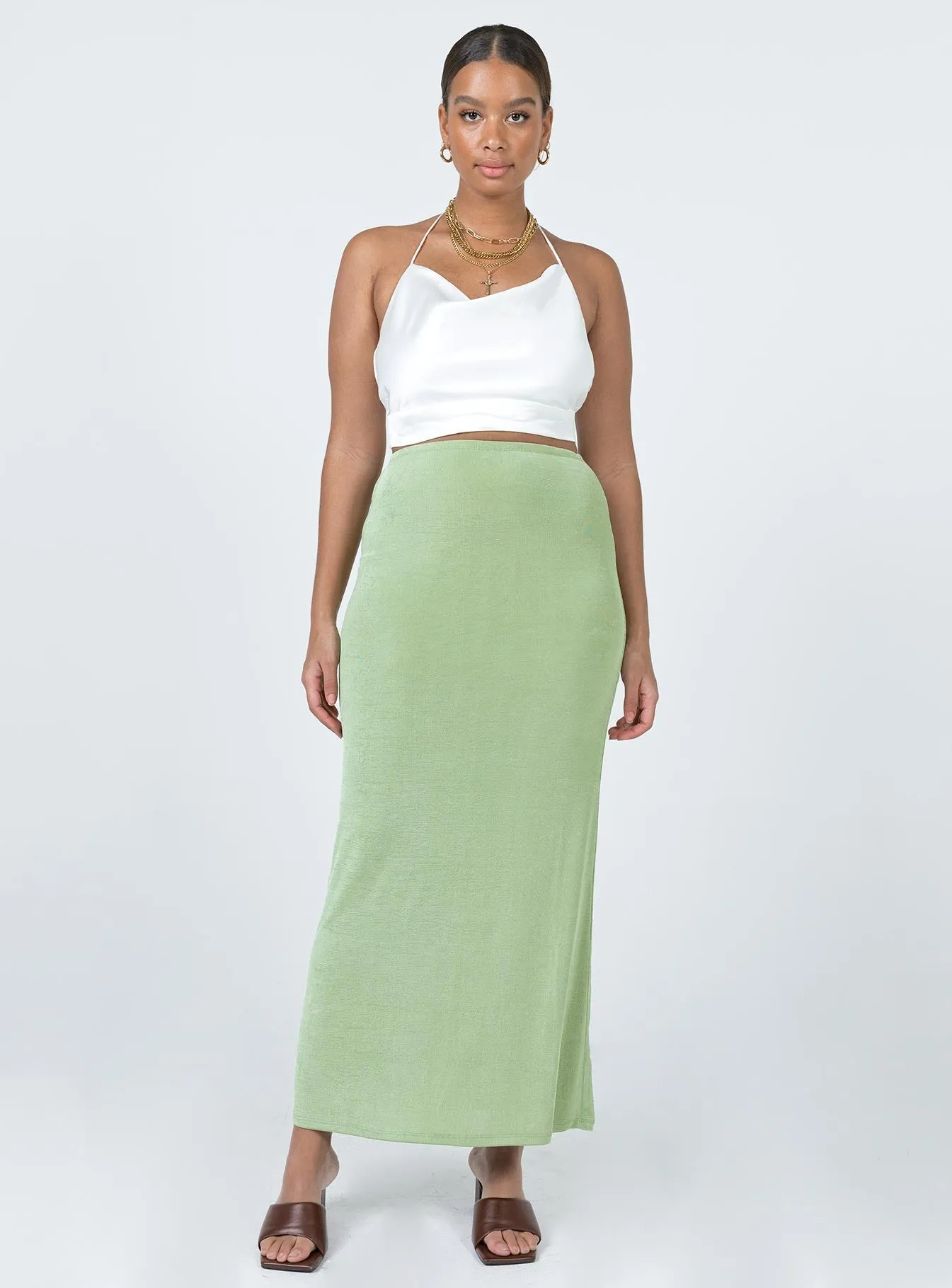 Harriette Maxi Skirt Sage