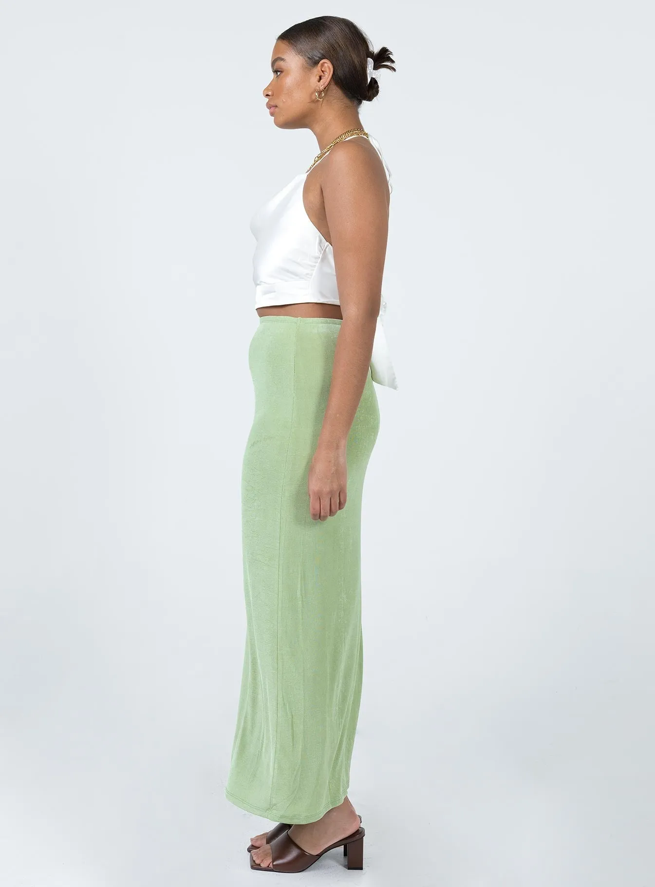 Harriette Maxi Skirt Sage