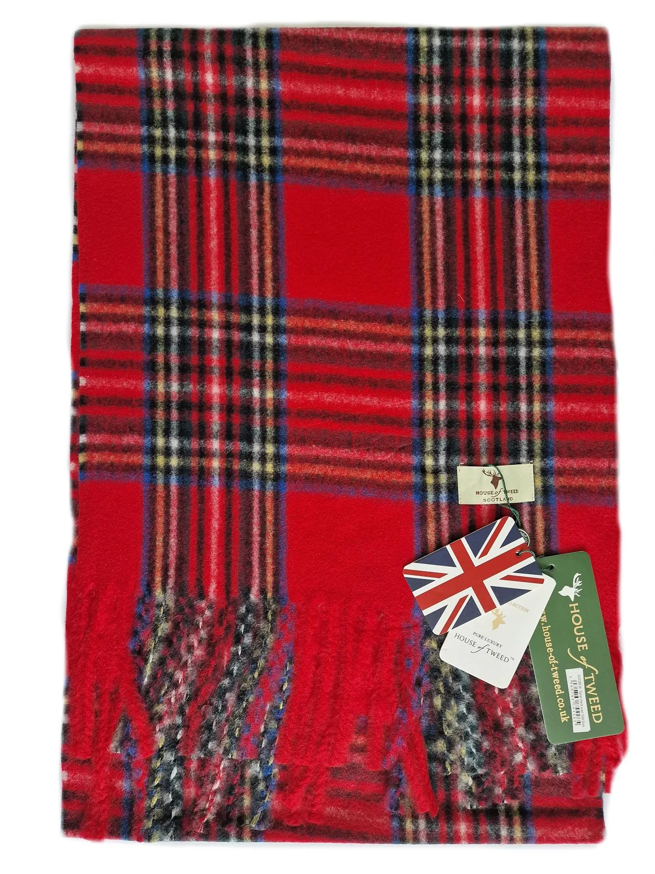 House of Tweed Scarf Tartan Red