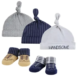 Hudson Baby Cap and Socks Set, Handsome