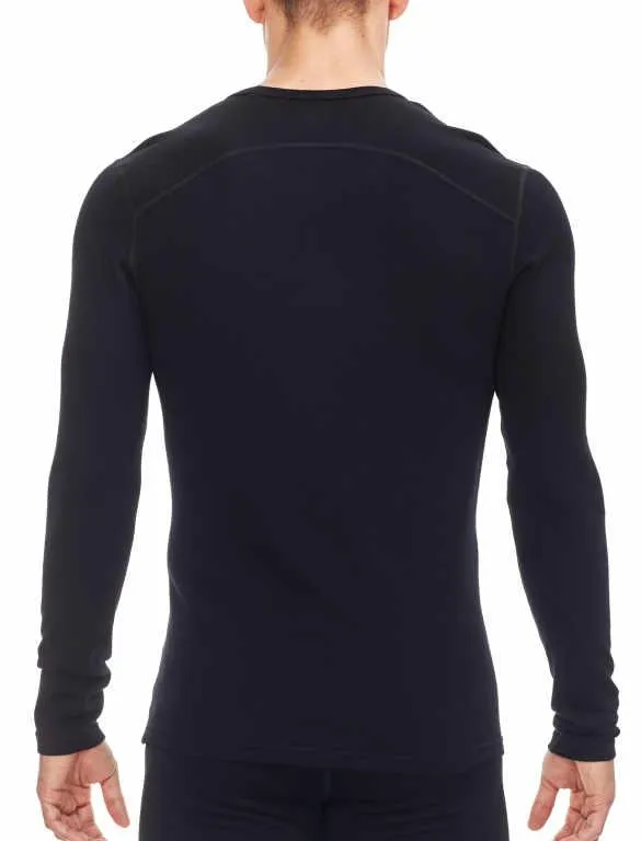 icebreaker Merino Base Layer Men's 260 Tech Top Long Sleeve Crewe - Black L