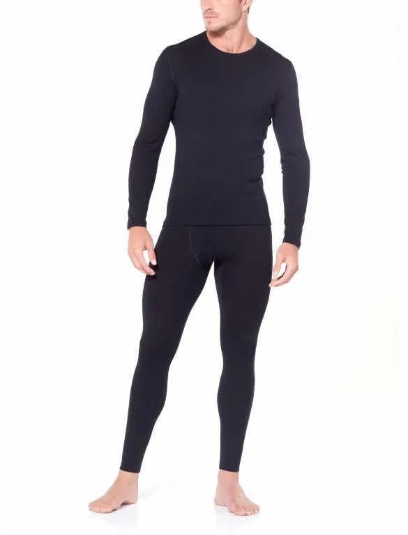 icebreaker Merino Base Layer Men's 260 Tech Top Long Sleeve Crewe - Black L