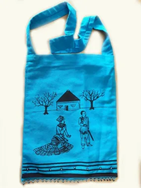 Inxili Xhosa bag with Transkei Village Screenprint