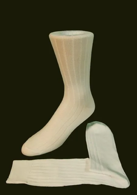 Ivory Ribbed Kids Formal Socks