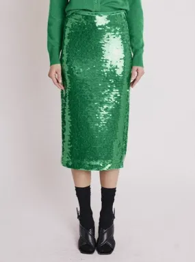 Jamyla Green Sequin Skirt