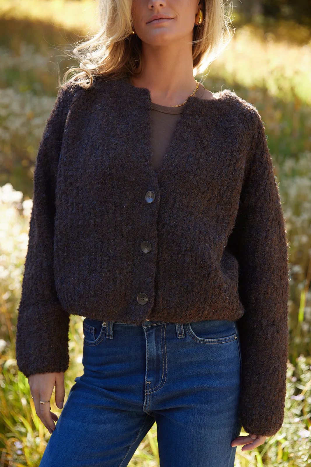 Jasmine Dark Brown Cardigan