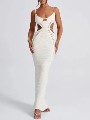 Jennifer Hollow Out Backless Maxi Dress