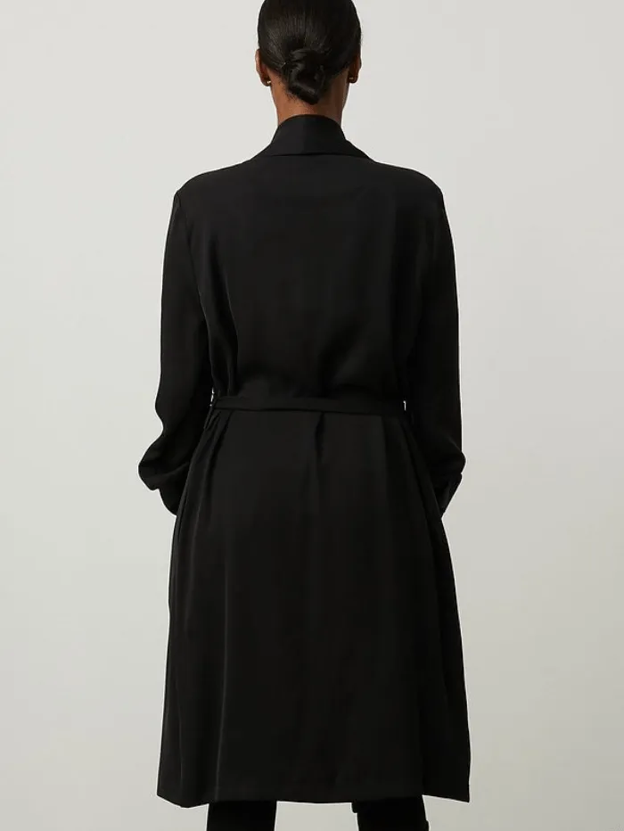 Joseph Ribkoff T Black Long Belted Jacket 213654 11