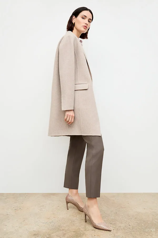 Kasha Coat - Double-Face Wool Cashmere :: Stone Melange