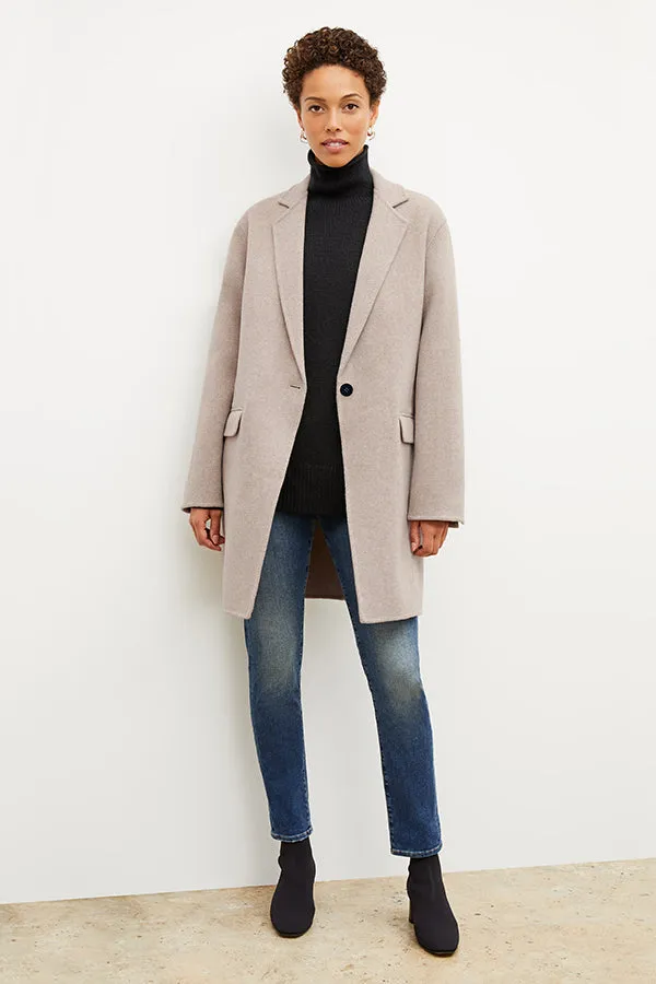 Kasha Coat - Double-Face Wool Cashmere :: Stone Melange