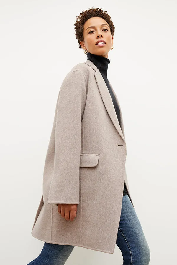 Kasha Coat - Double-Face Wool Cashmere :: Stone Melange