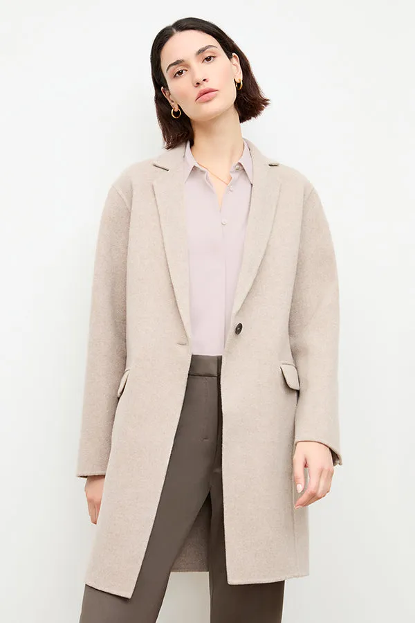 Kasha Coat - Double-Face Wool Cashmere :: Stone Melange