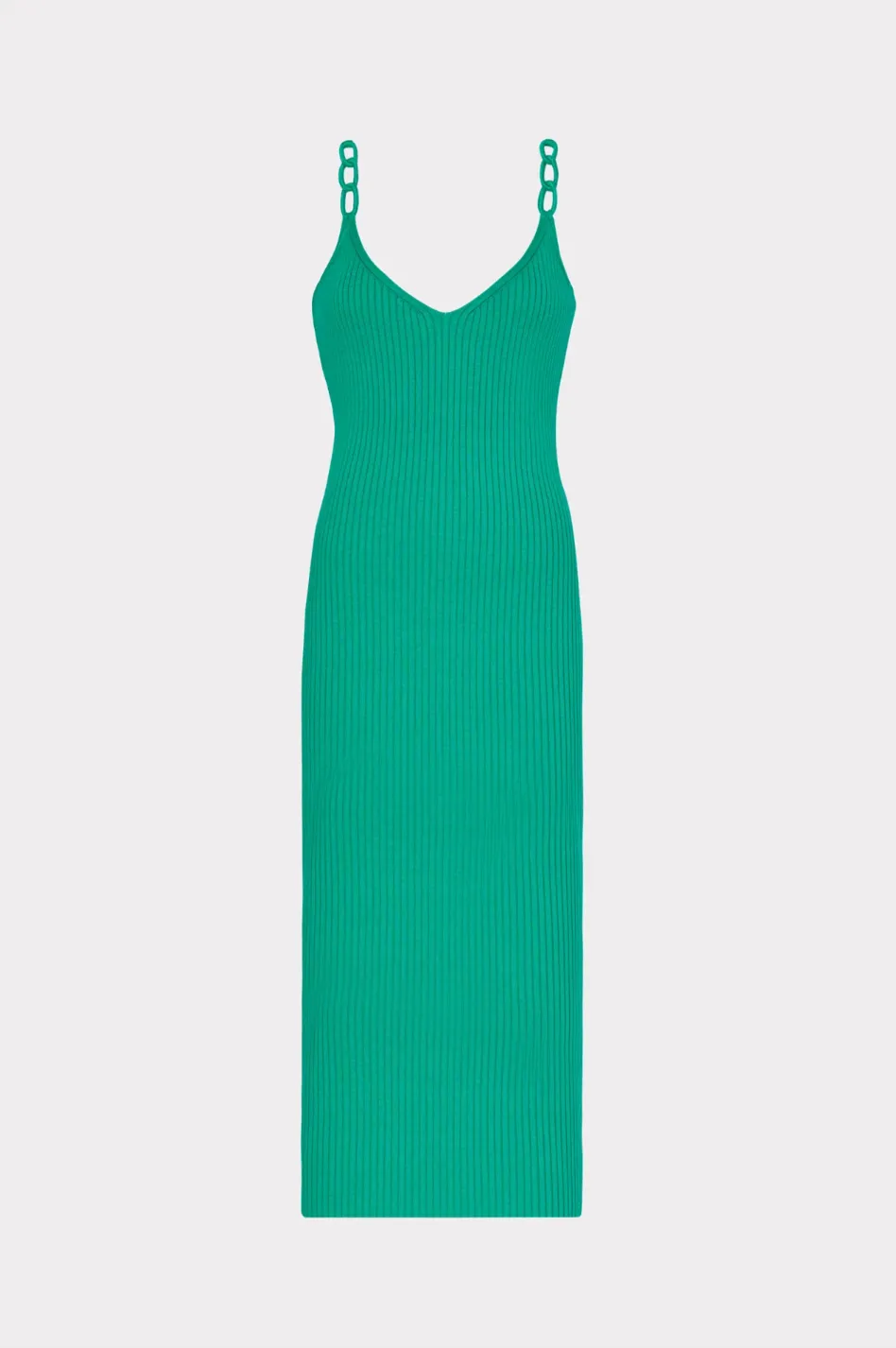 Knit Chain Strap Midi Dress - Emerald