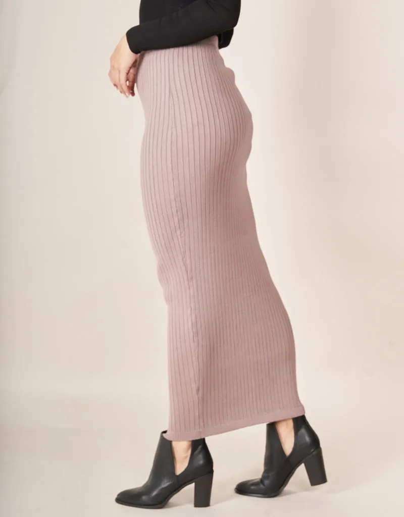 Knit Pencil Skirt Ribbed