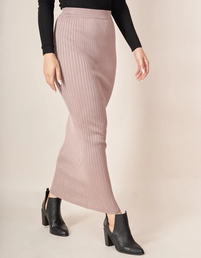 Knit Pencil Skirt Ribbed