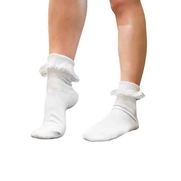 Lace Trim Alice White Socks