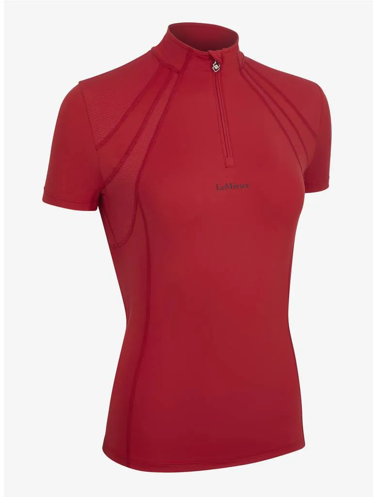 LeMieux Mia Mesh Short Sleeve Base Layer Chilli