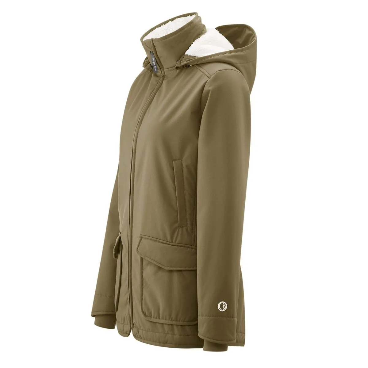 Mamalila Cosy Allrounder Softshell Maternity and Babywearing Jacket - Khaki