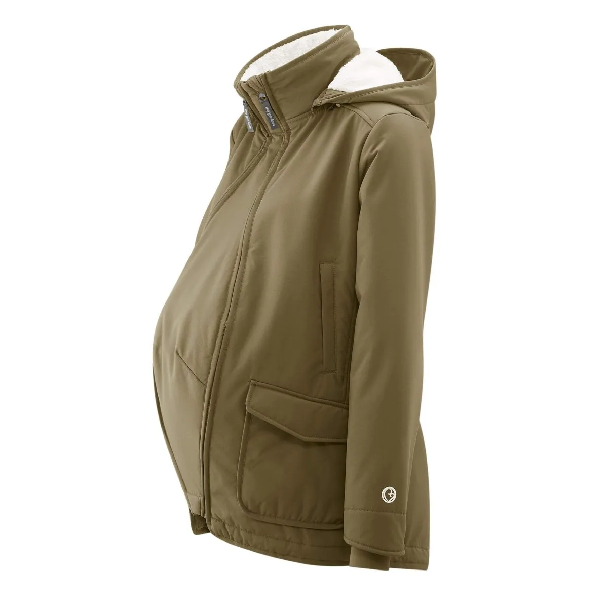 Mamalila Cosy Allrounder Softshell Maternity and Babywearing Jacket - Khaki