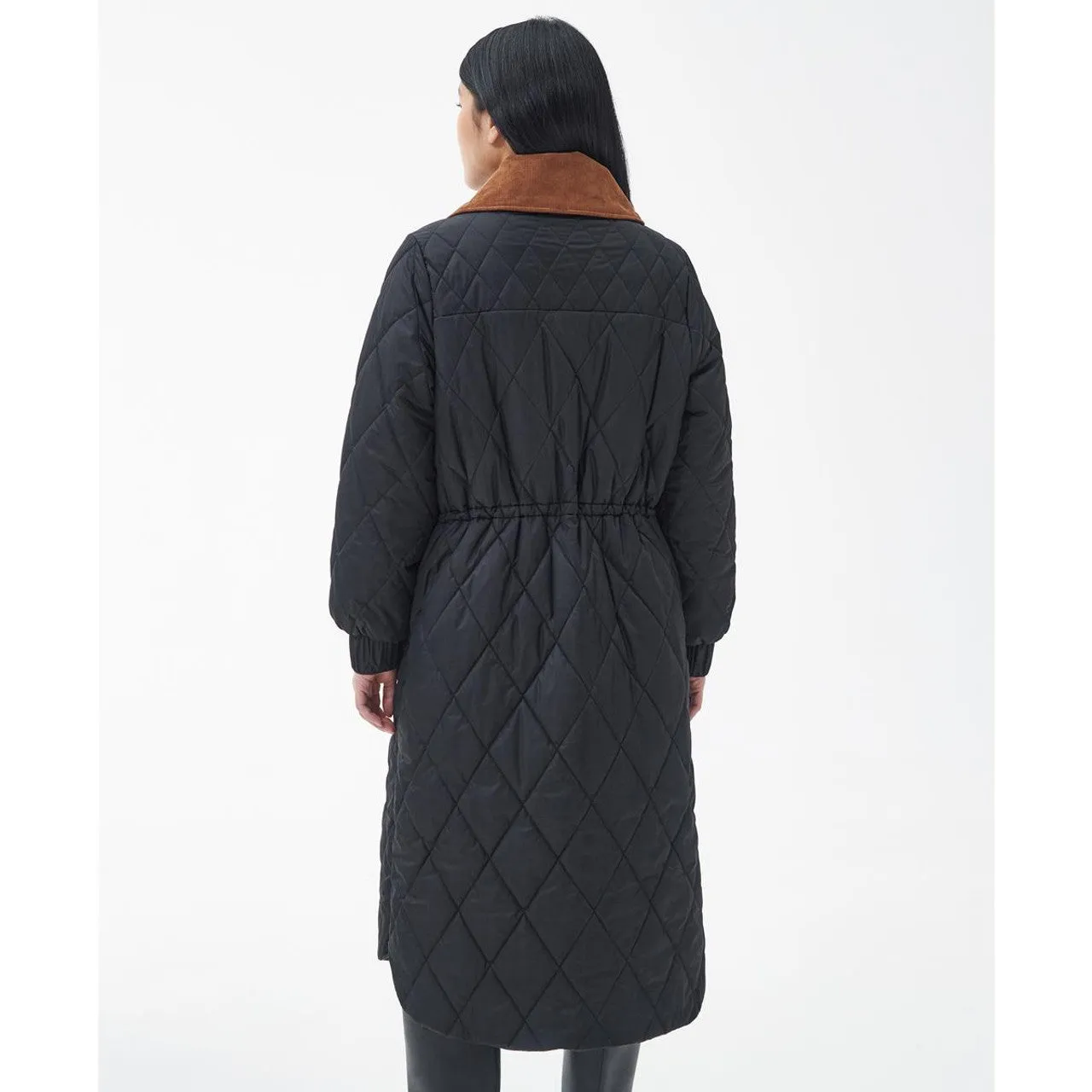 Marsett Quilted Jacket - Black/Black/Sage Tartan