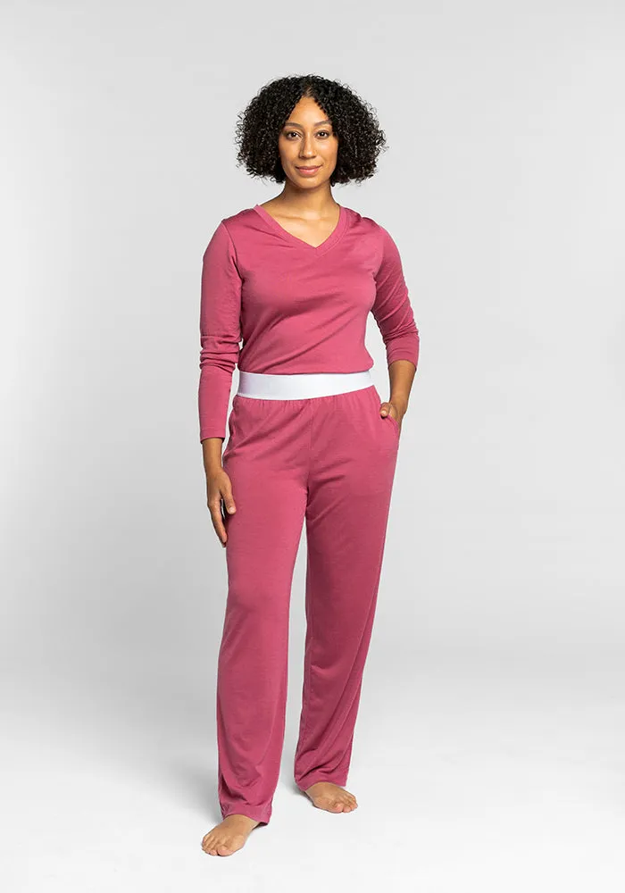 Maya Lounge Pants - Red Violet