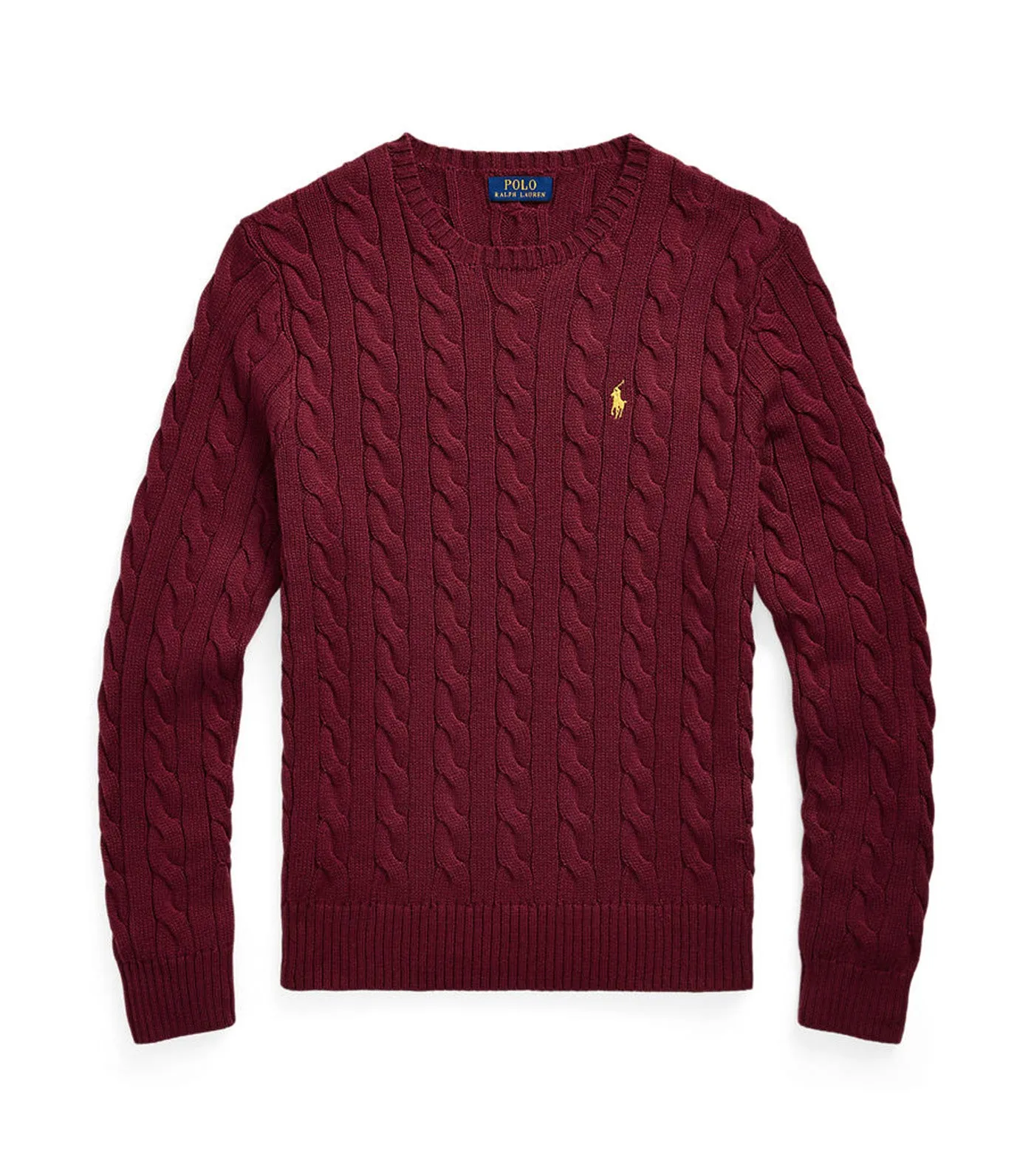 Men's Cable-Knit Cotton Sweater Red Carpet