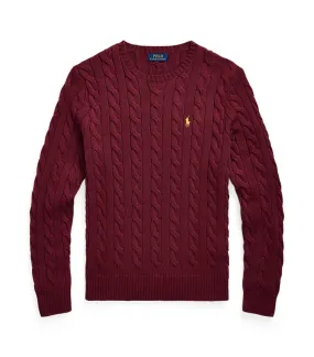 Men's Cable-Knit Cotton Sweater Red Carpet