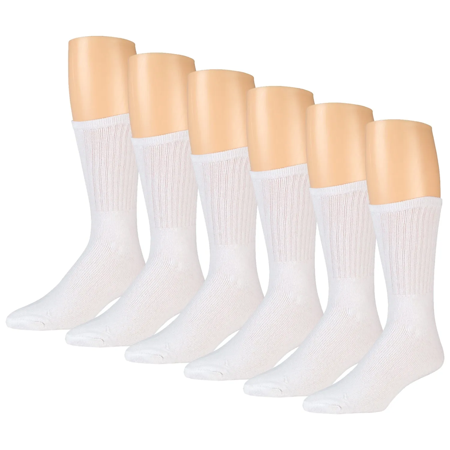 Men's Cotton Athletic Crew Sports Socks, Size 10-13