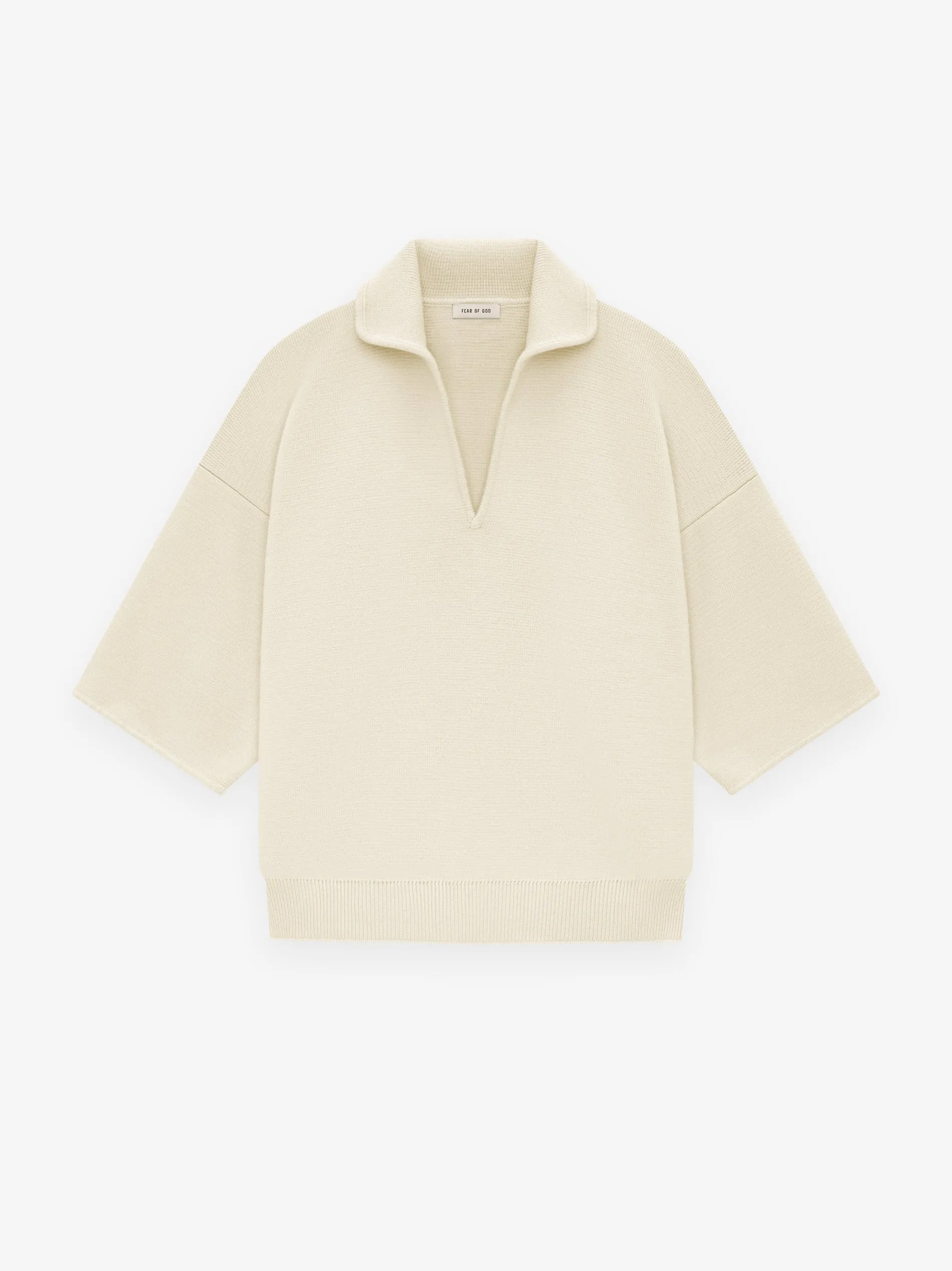 Merino Short Sleeve Polo Sweater