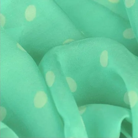 MINT POLKA DOT SCARF - 67x26"