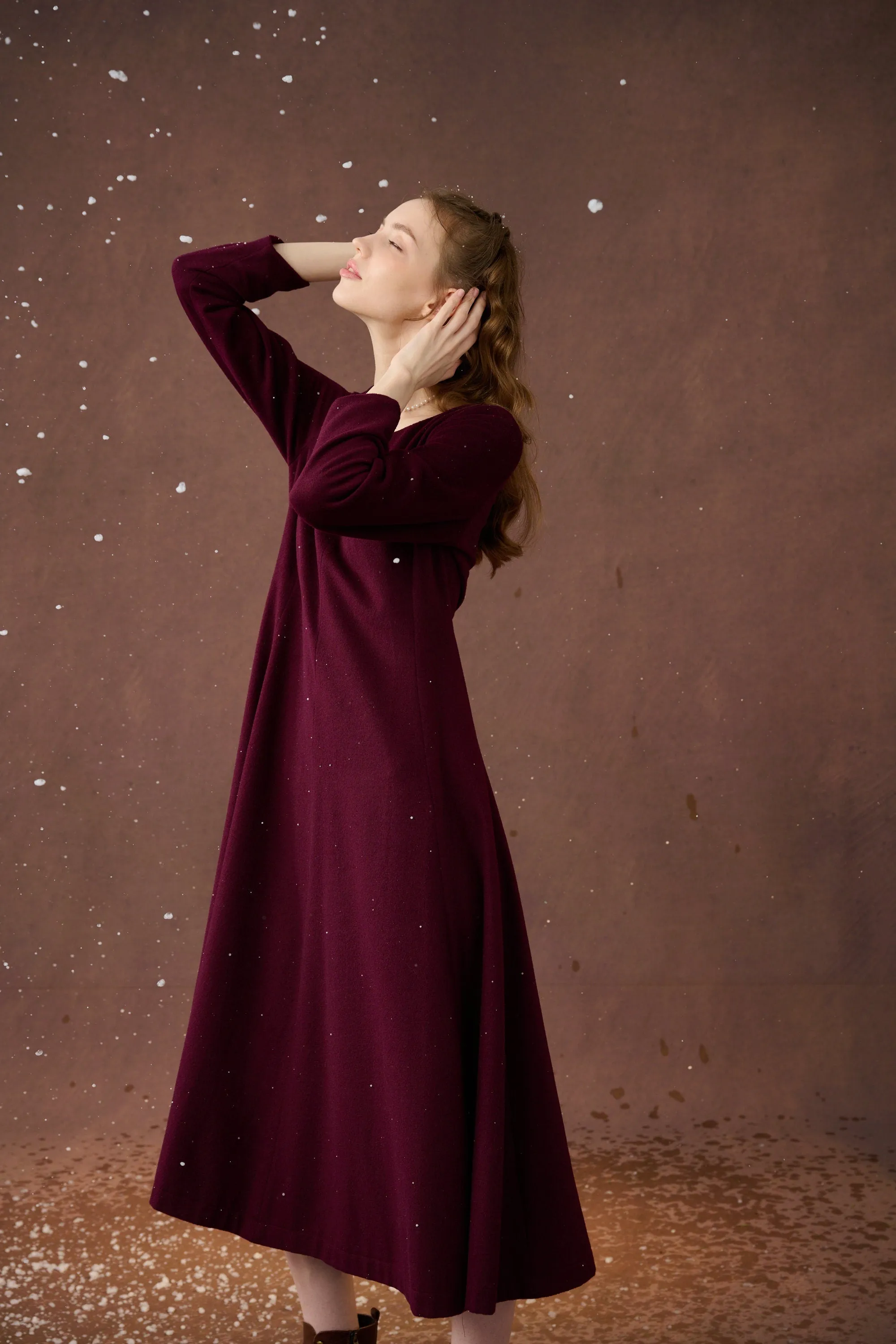 Mistletoe 17 | Vintage wool dress in Purple