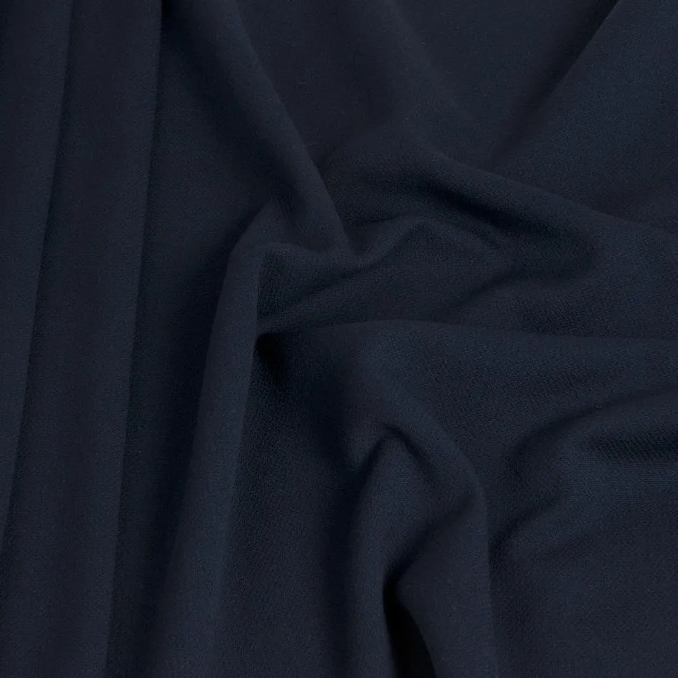 Navy Blue Crepe Wool 1449